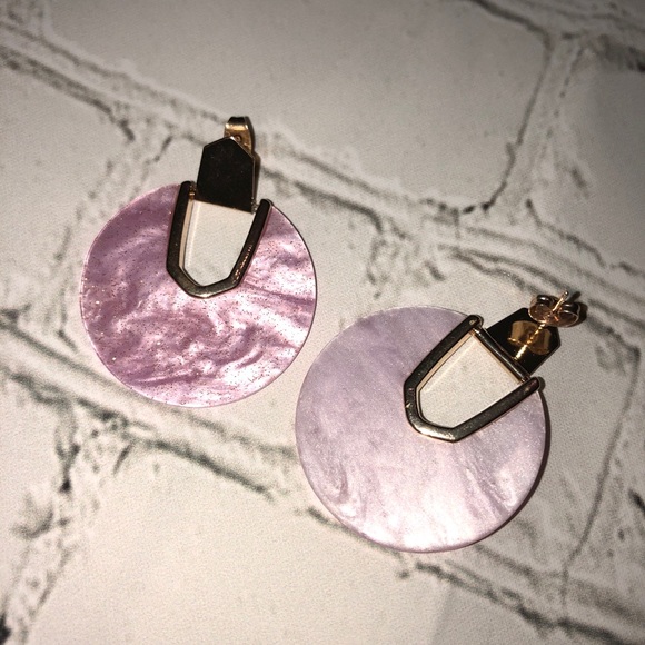 Pink / Gold earrings - Picture 2 of 2